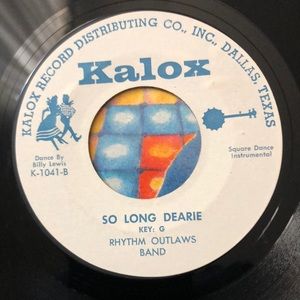 Rhythm Outlaws Band Dearie Vinyl 45 Record